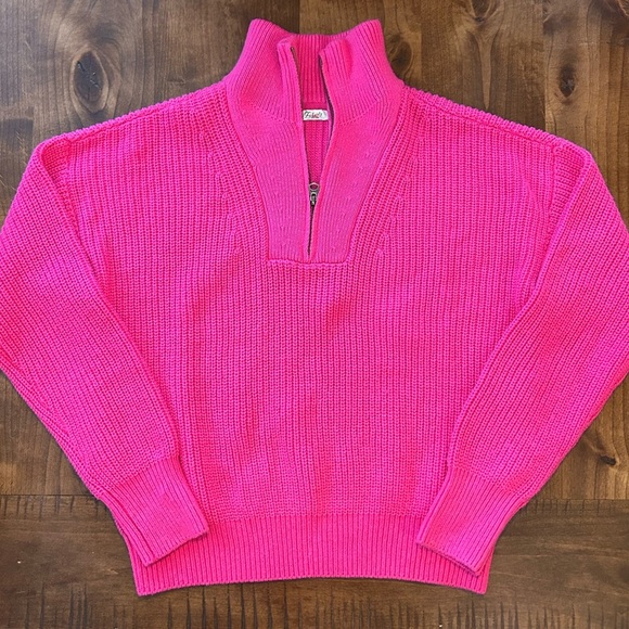 Faherty Women’s Mariner 1/4 Zip Cotton/Wool Blend Sweater Size Small - Picture 4 of 7